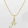 Elegant Simple 26 Letter Copper Zircon Pendant Necklace for Women, Alphabet Letter Necklace, Stylish Jewelry Accessory, Perfect Gift Idea, Necklace Initial, Birthday Gift Jewelry
