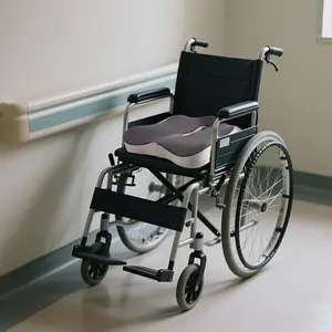 Wheelchair Patient Office Car Home Dual-use Cushion Non-slip Bottom + Memory Foam Support with Zipper Removable Washable Sitting Comfort Breathable