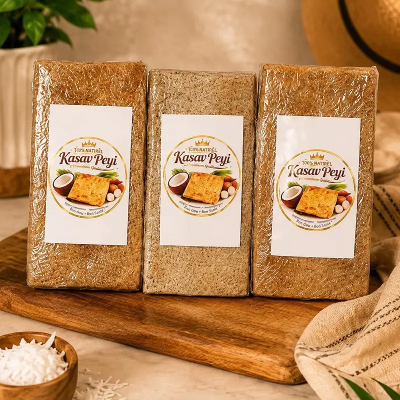 Kasav kokoye -100%Naturel Haitian Cassava 3 -Pack Kasav