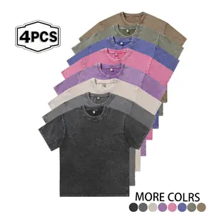 Retro distressed washed short sleeved T-shirt for men, tie dye retro, simple, loose, breathable, summer street fashion versatile top