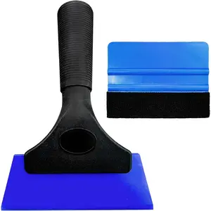 Car Window Tint Kit, Professional Vinyl Wrap Kit with Felt Squeegee, Universal Auto Window Film Installation Wallpaper Smoothing Tool for Car Glass, Home (Blue)