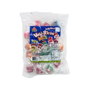 El Azteca Vasi Rico Mix – Assorted Fruit Lollipops with Chile Powder – 20 Count – Sweet, Tangy, and Spicy Hard Candy Cups, Mexican Candy, Dulces Mexicanos