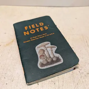 Upcycled Field Notes Notebook Mini Junk Journal 5.5" x 3.5" Perfect for Camping Gear Lists & Trail Notes Decorative Stickers