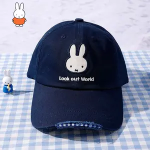 Miffy Baseball Cap Cool and Trendy Nautical Series Embroidered Baseball Cap Cute Rabbit Doll Foldable