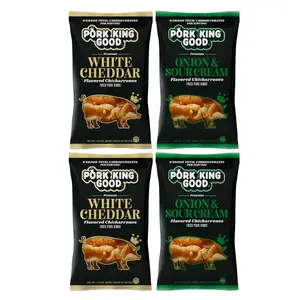Pork King Good Variety 4 Pack: 1.75oz White Cheddar / Onion & Sour Cream Pork King Good Variety 4 Pack: 1.75oz White Cheddar / Onion & Sour Cream