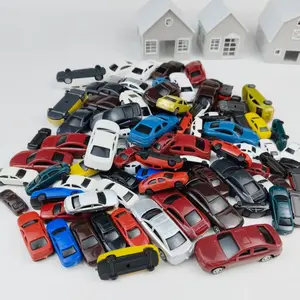 Mini Model Car Set 1:100-200 Scale, Colorful Plastic Simulation Cars, Detailed Interior & Exterior, Various Sizes, Desktop Decoration
