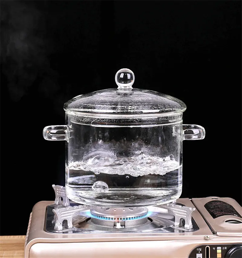 Borosilicate Glass Stovetop Pot with Lid