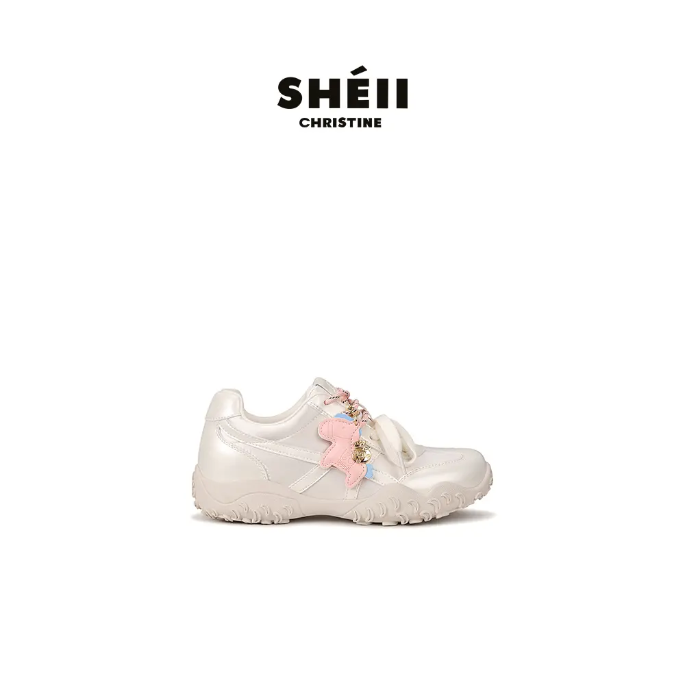 SHEII Exclusive Silky Satin German Trainer Platform Sneakers, Wide Feet, Round Toe