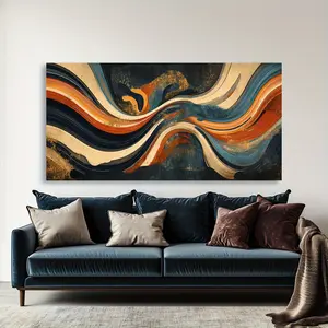 Canvas wall painting abstract wave modern abstract painting, framed painting for living room bedroom office home decoration high quality canvas print
