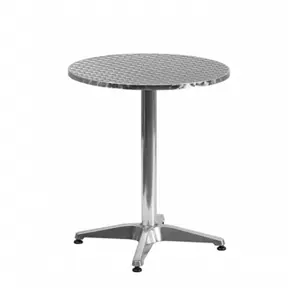 212 MAIN 23.5 in. Round Aluminum Indoor-Outdoor Lightweight Table, 23.5wX23.5d Dimensions, Smooth Surface