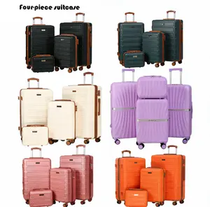 4-Piece Luggage Set Expandable Hard Shell Suitcase with Extension (12/20/26/28Inch) with Durable Spinner Wheels High Quality TSA Lock