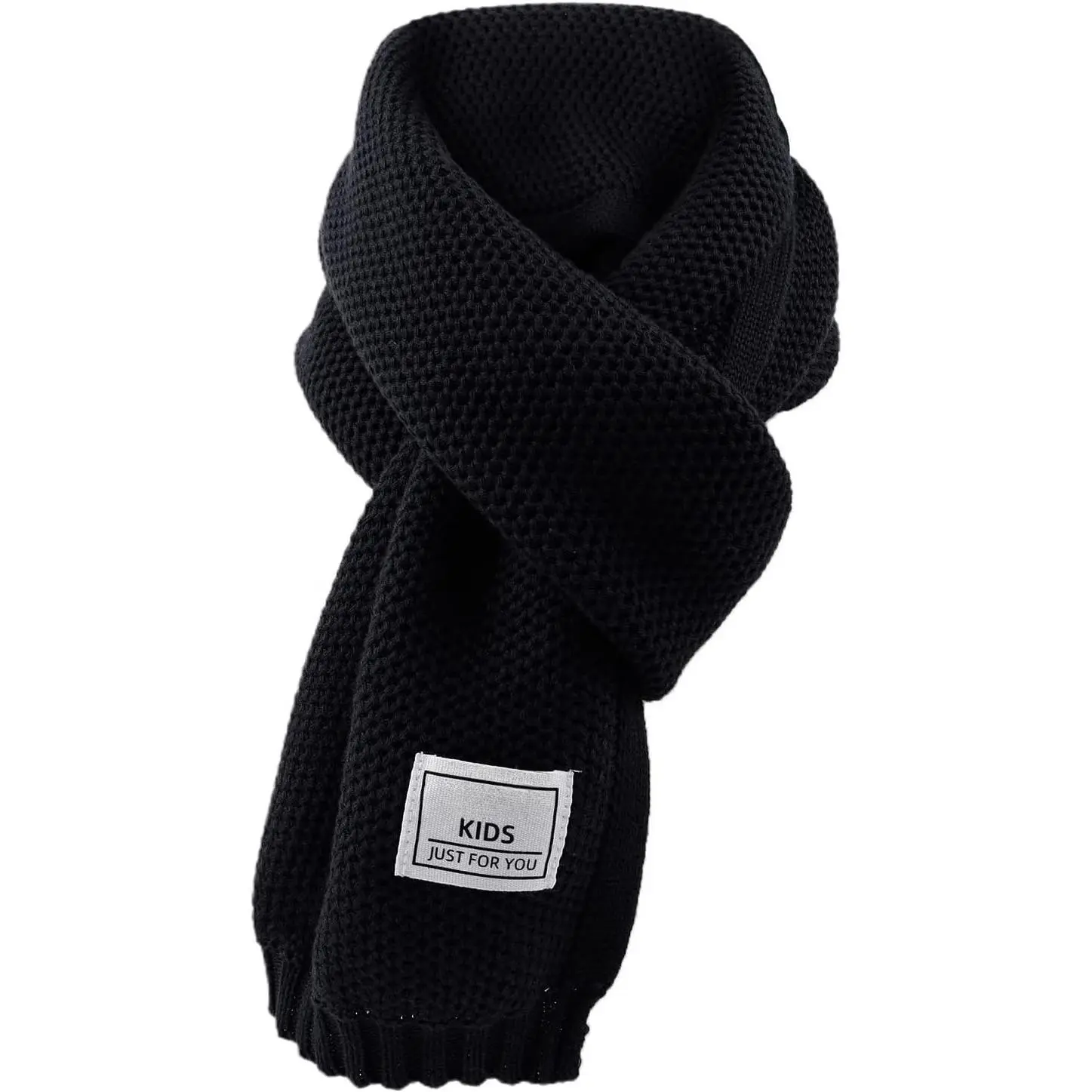 P-HDW010   Kids Winter Infinity Scarf Knit Toddler Boy Girls Scarves Cotton Outdoor Neck Warmer for Children 3-15 Years