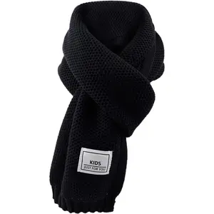 P-HDW010   Kids Winter Infinity Scarf Knit Toddler Boy Girls Scarves Cotton Outdoor Neck Warmer for Children 3-15 Years