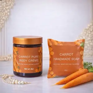 Carrot Pure Face Care Melanin Duo Face Cream & Handmade Soap Set of 2 for Skin Repair