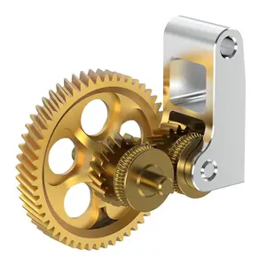 Upgraded Extruder Brass Gear Compatible with P1P/P1S/X1C/X1E 3D Printers, Golden RNC Nano Coating Hardened Tool Steel Extruder Gear