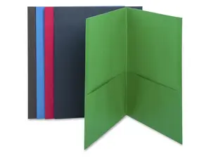 Business Source 2-Pocket Folders 125 Sht Cap Letter 12"x9" 25/BX AST 78502