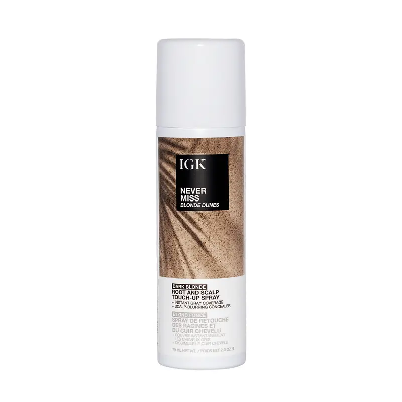 IGK Hair Never Miss Root & Scalp Touch-Up Spray – Waterproof Barrier Technology with Biotin, Rosemary & Squalane