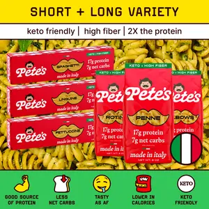 Pete’s Protein Pasta Variety – Spaghetti, Penne, Rotini & More – Protein-Packed, Less Carbs tiktokshopspringglowup