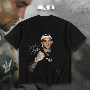 UNDISPUTED Dustin Poirier Boxing Signature Heavy Cotton T-shirt MMA Fight Night Shirt UFC Fan Apparel Pump Cover Casual Street Style Direct-to-garment Printing