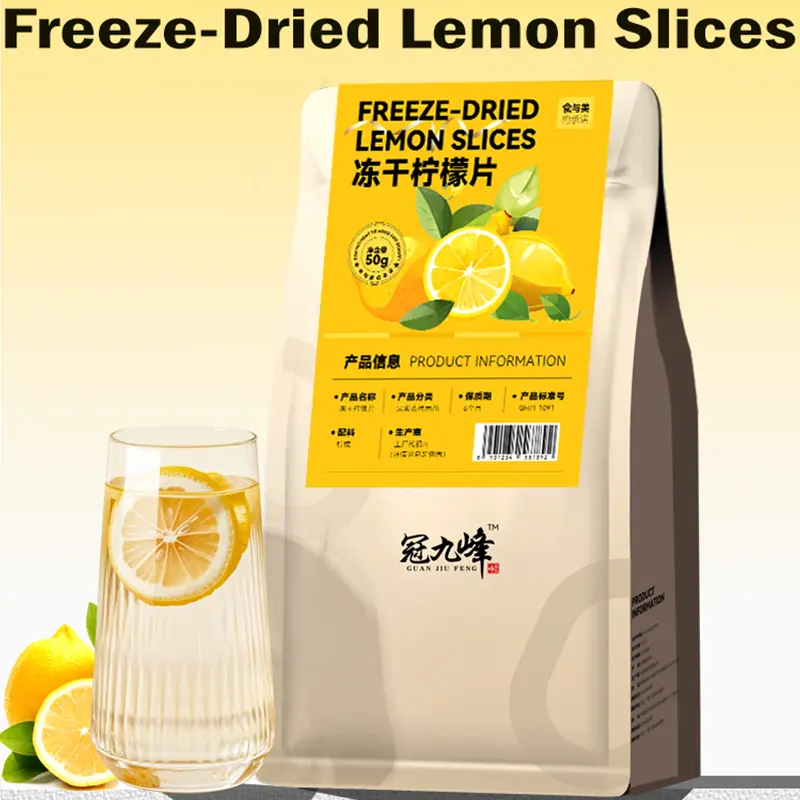 Premium 50g Freeze-Dried Lemon Slices – Immune Boosting Citrus, Perfect for Tea, Detox Drinks, Cocktails & Wellness Gift