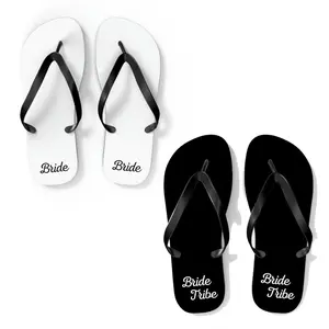 Bride & Bride Tribe Flip Flops | Bachelorette Party Favors | Bridal Party Gifts | Vegas Pool | Beach | Girls Trip