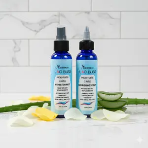 Moisture Care Bundle: Hydration Mist and Nourishing Serum Hydrate Lightweight Daily Moisture for Locs and Braids