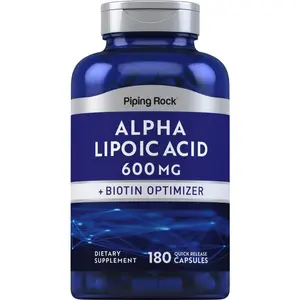 Piping Rock Alpha Lipoic Acid 600mg | 180 Capsules | Plus Biotin Optimizer | ALA Supplement | Non-GMO, Gluten Free