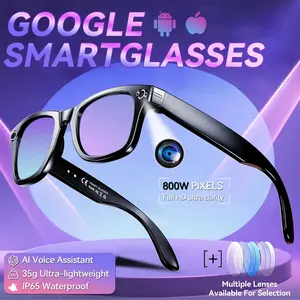 2025 New 800W Pixel HD Smart Glasses ChatGPT Camera Bluetooth Call Translate Identify Objects Photochromic Lens Smart Glasses
