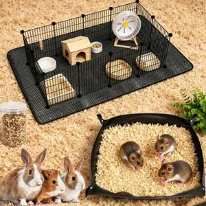 Waterproof Washable Reusable Rabbit Fence Pad, Durable Small Pet Cage Bottom Mat, Wear-Resistant Pet Bed for Rabbits, Guinea Pigs, Chinchillas, Rabbit Playpen