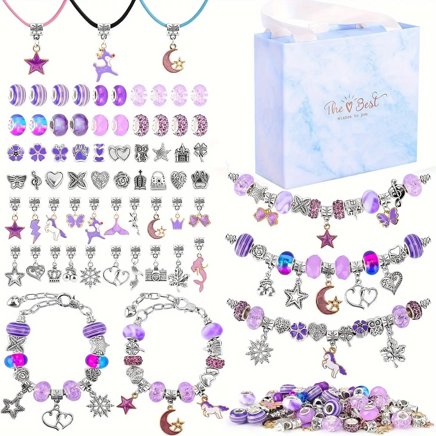 DIY Jewelry Making Kit, 129pcs/set Colorful Beads & DIY Mix Beads & Diy Handmade Beads & Bead Assortment & Charms & Beading & Jewelry Making Accessories, Jewelry Making Supplies for Bracelet Necklace Earrings, Diy With Charms, Diy Kits