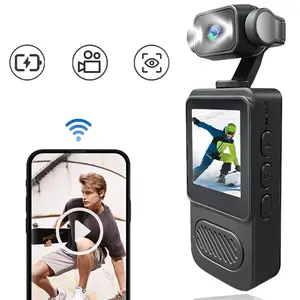 Portable 1080P HD Pocket Camera Digital Video Recorder Night Vision 8x Zoom 180° Rotating Lens,Handheld Vlog Outdoor Camera,Sport DV,POV Camera,Premium Portable Camcorder