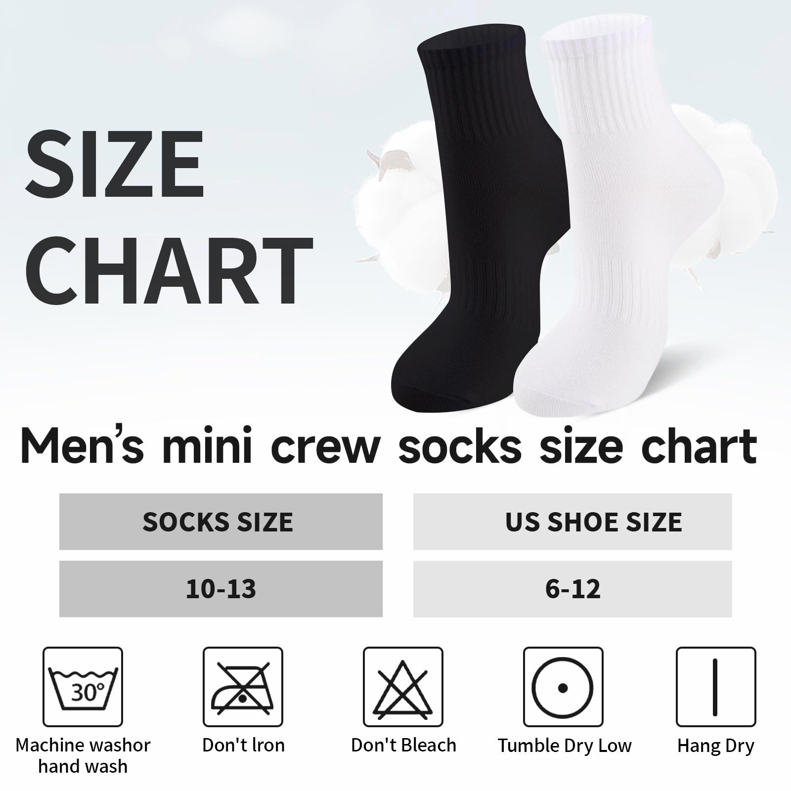 Insoles & Unisex Cotton Mid-Calf Socks  Black & White | Perfect for Shoes | All-Day Comfort Four pairs of socks