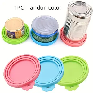 1/2 pet canned food can lid, suitable for cats, dishwasher washable - keeps wet food fresh, pet snack storage accessory