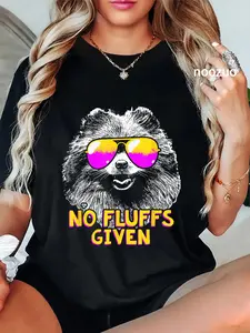 100% Cotton Pomeranian No Fluffs Funny Shirt T-Shirt