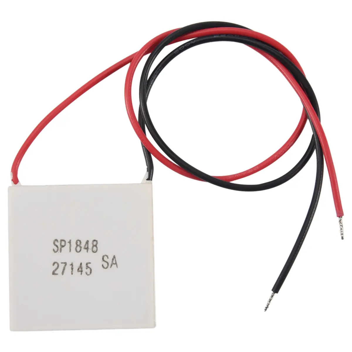 Thermoelectric Generator with Sealed Ceramic Structure, Double-Sided Power Module for Heat to Electricity Conversion, 14cm/5.5inch Leads, Bismuth Telluride, Color-Coded Leads