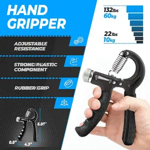 Roygra Hand Grip Strengthener, Adjustable Grip Strength Trainer with 4 Exercise Tools - Set of 5 roygra