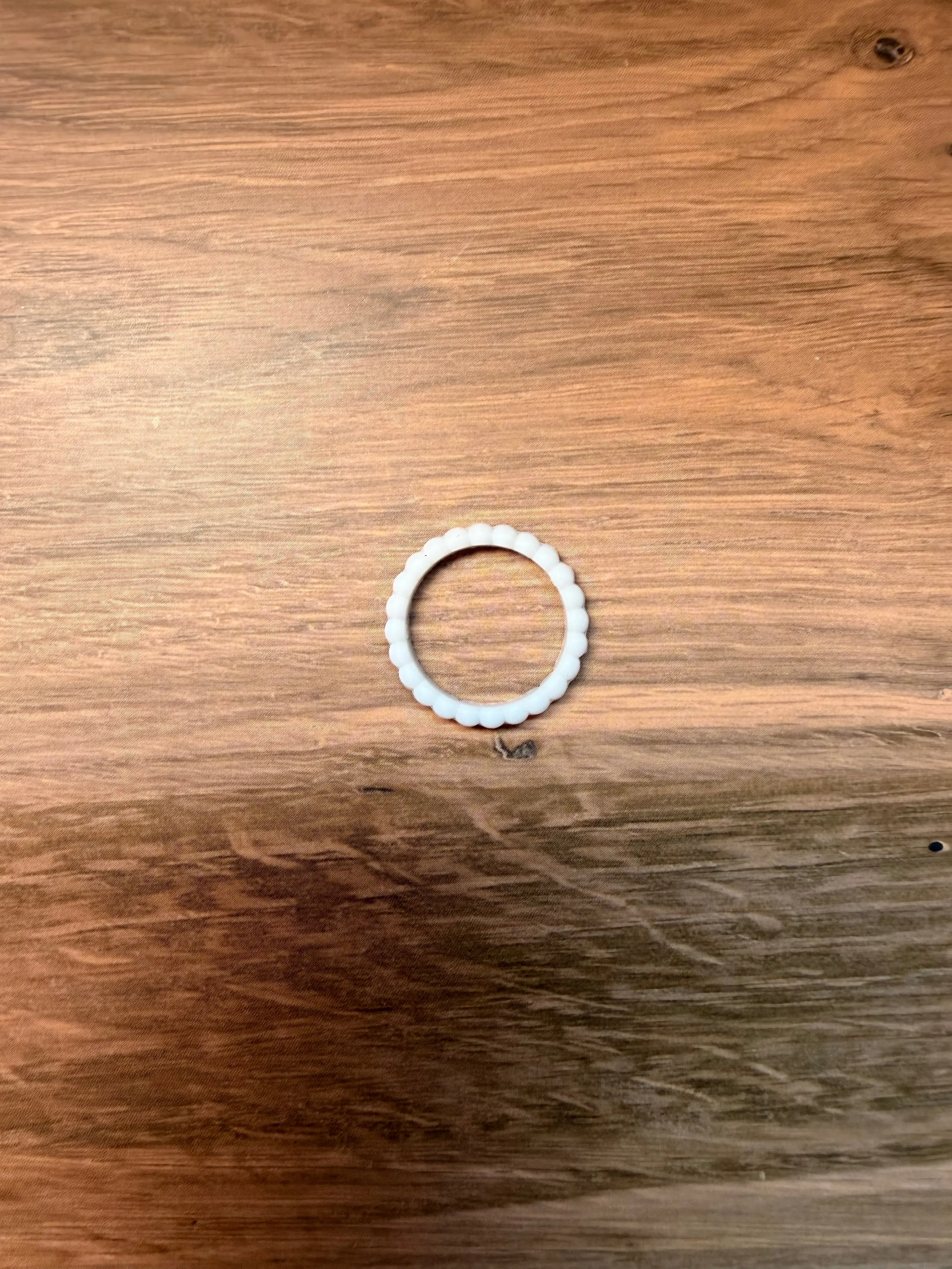 White Ivory Beaded Ring