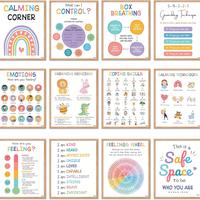 12 mini calming posters (8x10 inches)