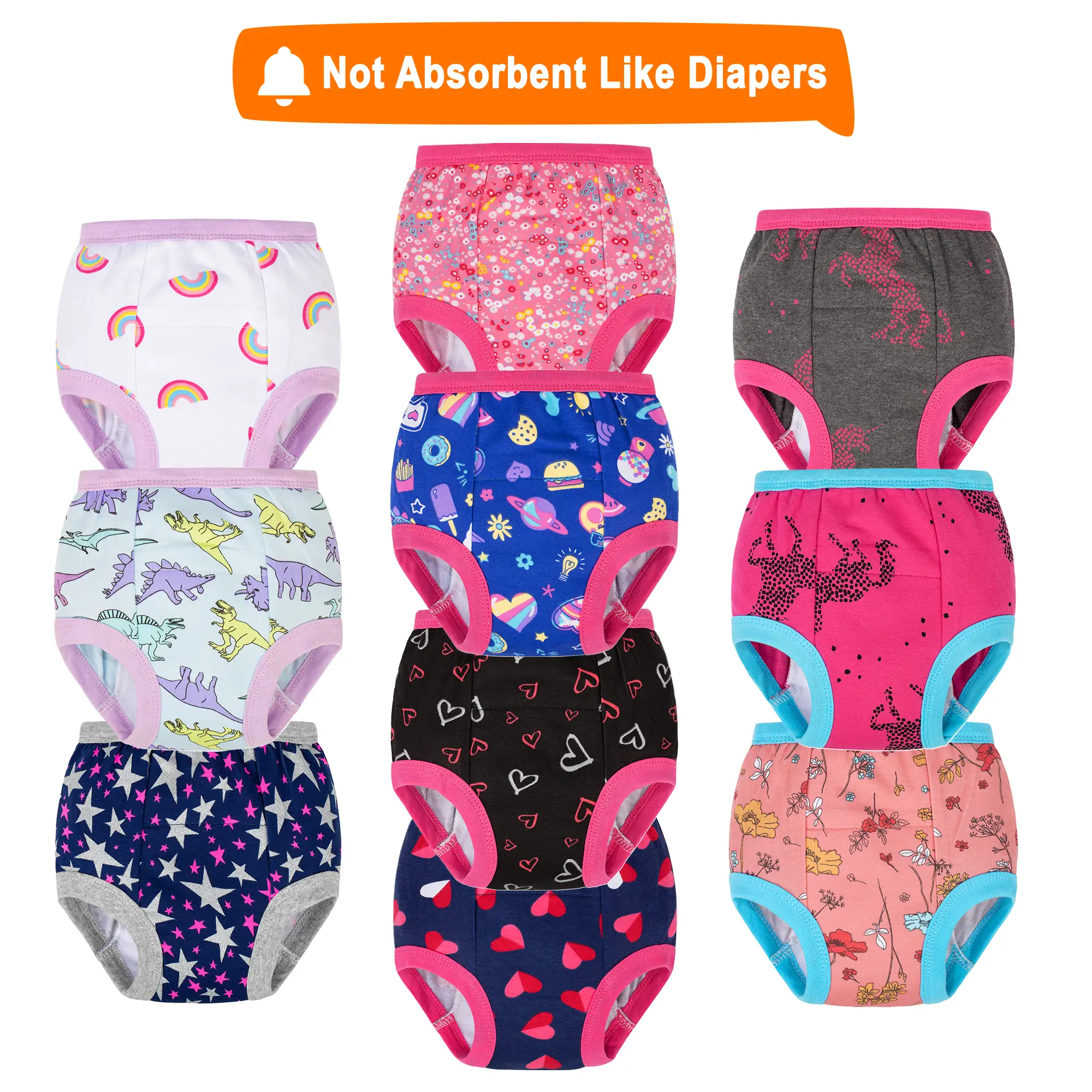 10 Pack Training Pants for Toddlers – Soft Cotton Potty Training Underwear for Boys & Girls