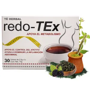 redo-TEx Herbal Tea Bags, Botanical Tea Blend with Green Tea, Yerba Mate, Spirulina and Blackberry Flavor, 30 Count Herbal Infusion