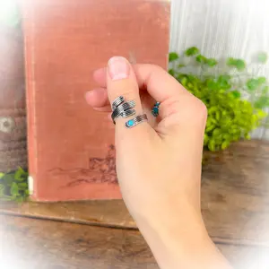 Western Cactus Wrap Ring - Turquoise