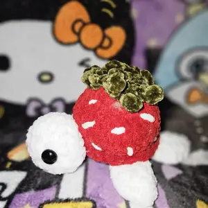 Strawberry Turtle Crochet - Handmade Crochet Toy
