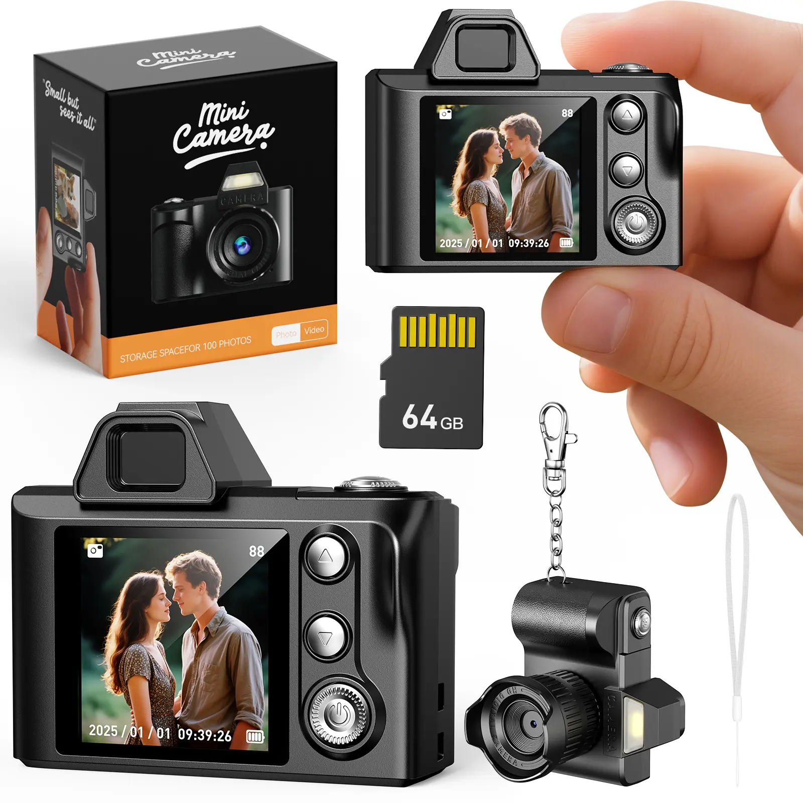 Kids' Cute Mini Digital Camera Toy - HD Photo & Video Function, Portable Pocket Electric Toy, Ideal Gift for Boys & Girls