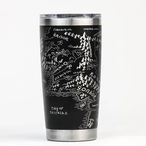 LOTR Tumbler, Middle Earth Map 20oz Cup, Lord of the Rings Gift for Him, Tolkien Fan Gift, Hobbit Tumbler,