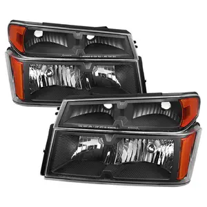 2004-2012 Chevrolet Colorado/GMC Canyon/Isuzu I-Series Factory Style Headlights & Corner Lights Pair (Matte Black Housing/Clear Lens)