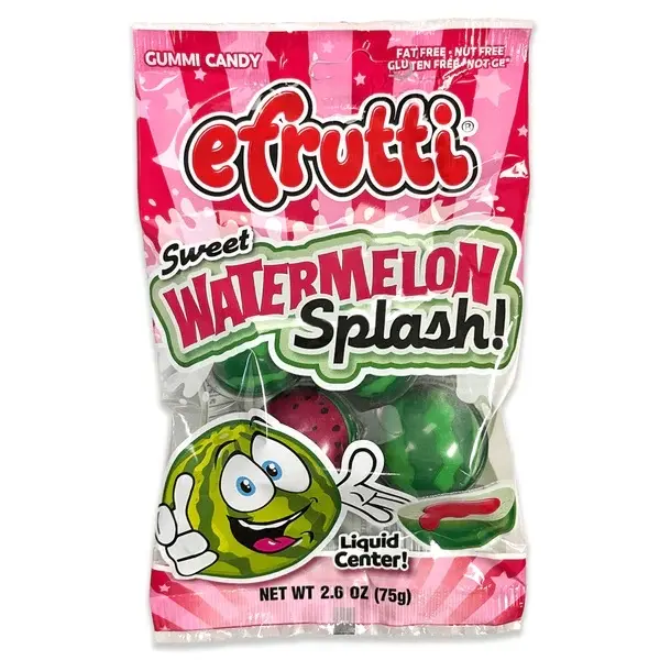 Herbert’s Best Mini Watermelon Gummy Candy - Juicy Food Snack with Liquid Center, GMO-Free, Saturated Fat-Free, Fun Watermelon Shape, Convenient Pack Treat