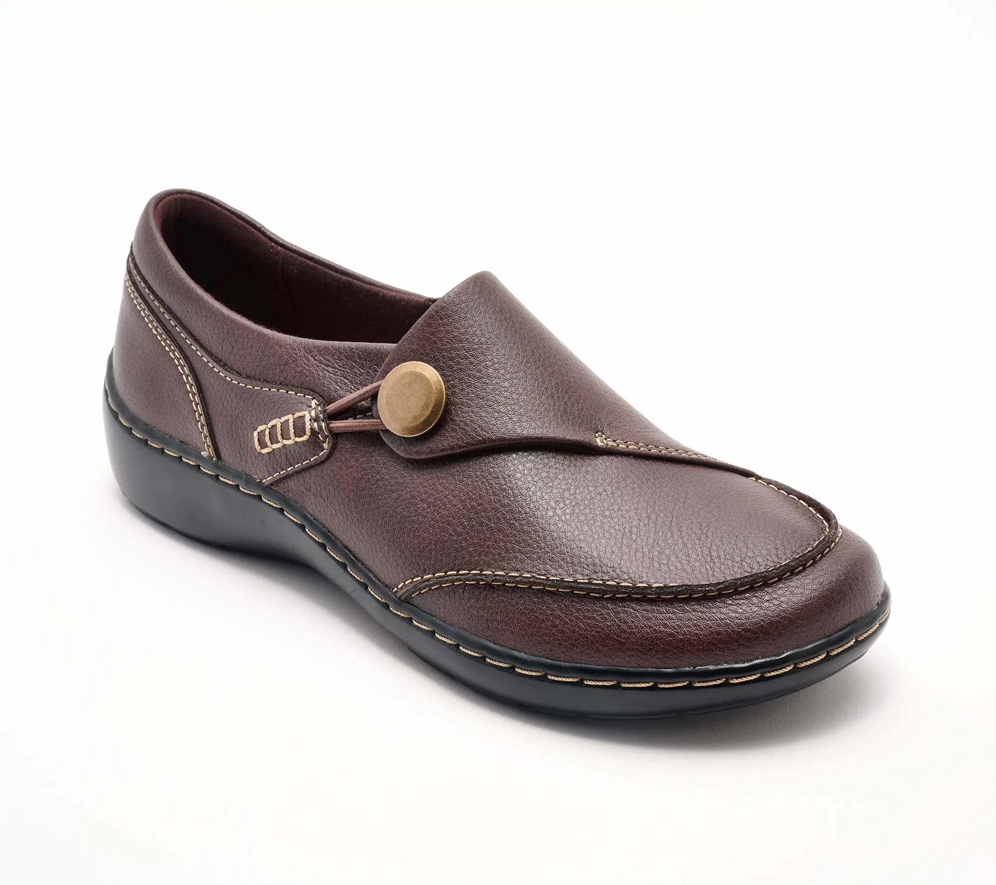 Clarks Collection Leather Slip-Ons -Cora Teresa