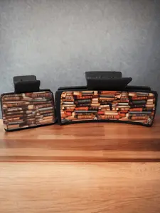 Stack of Books Hair Claw Clip