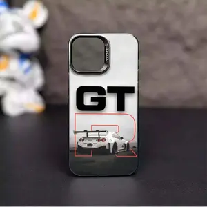 GTR Sports Car iPhone 12-17 Series Promax PLUS MAX Xsmax Anti-Fall Protection Phone Case Hard Acrylic Shockproof Sweatproof Cover Protector