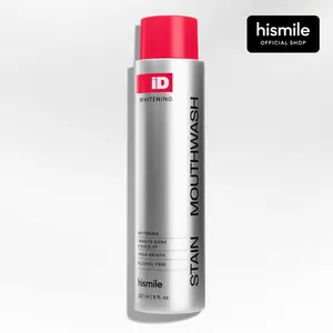 Hismile iD Stain Whitening Mouthwash for White Teeth, Freshens Breath with Essential Oils 237ml